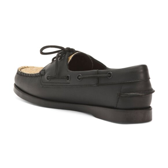 NEW SEBAGO  wome Leather Portland Vamp Glitter Flats black 253 - Picture 8 of 8